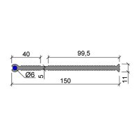 Гидрошпонка АКВАСТОП ХВН-150 (1хдиаметр6) ПВХ